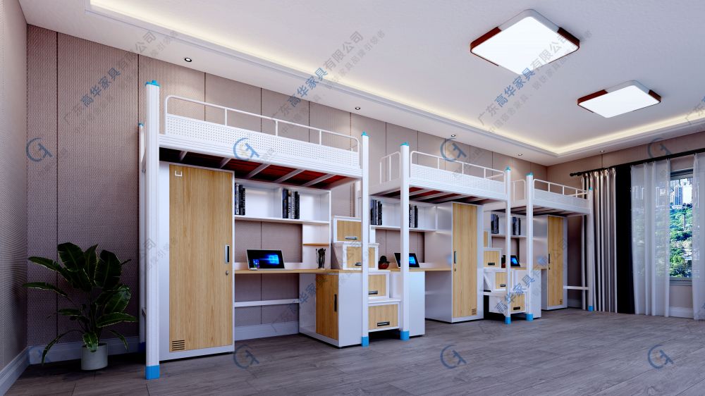 廣東高華家具-三連體公寓床